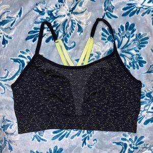 RBX Sports bra size XL black & bright yellow